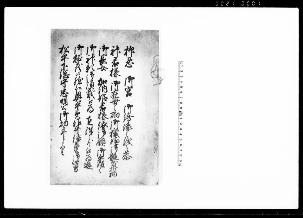 作品画像：（御宮御絵像の儀莫大物入にて役者買金不足につき寄附願）