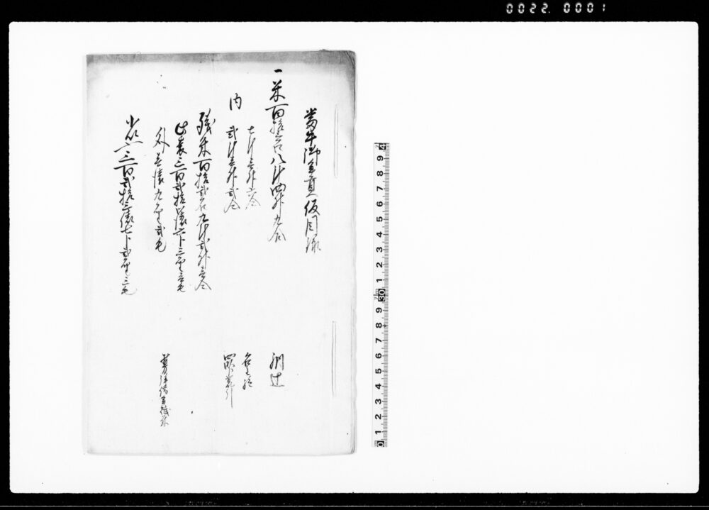 作品画像：（当午及び当未御年貢仮目録）