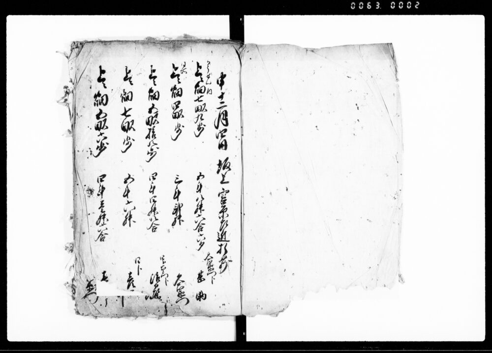 作品画像：坂上　木河田村之内（元和6年12月4日内検地帳）