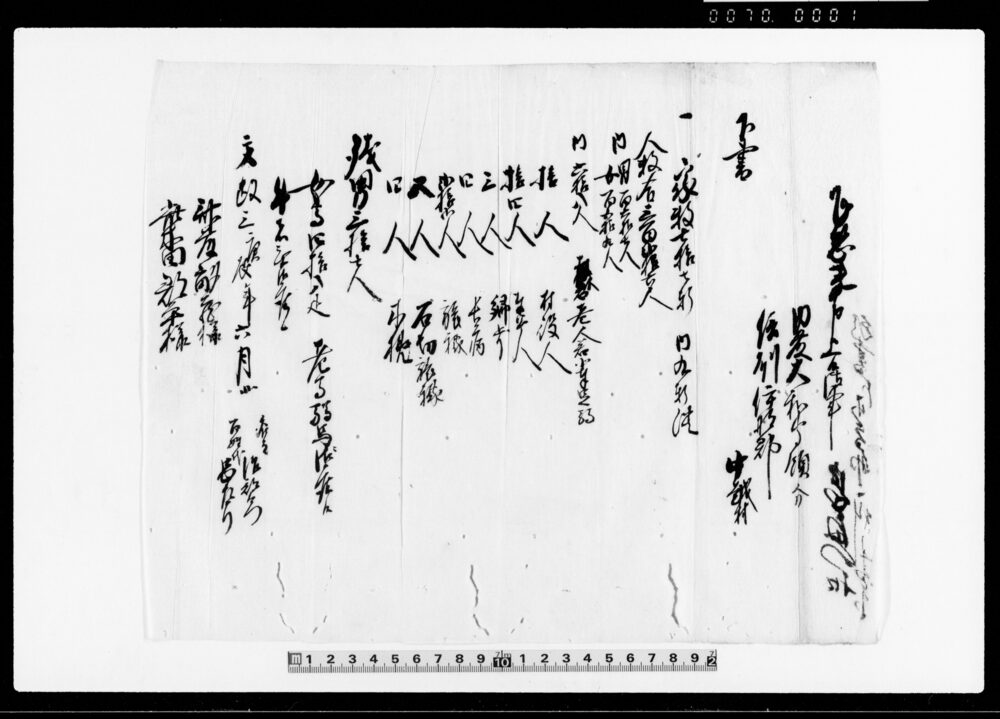 作品画像：信濃国伊那郡中越村文書