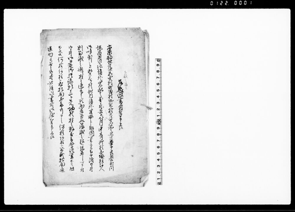 作品画像：（養老川堰留用水路溝代米永の儀日延猶予の件につき届書及び願書）