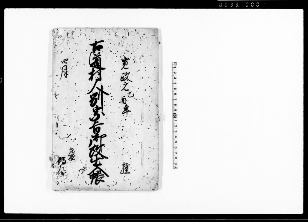 作品画像：古道村人別宗旨御改出入帳　控