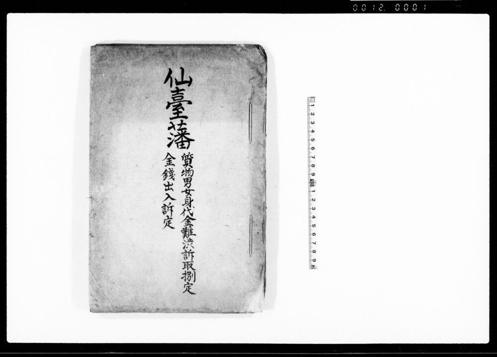 作品画像：仙台藩質物男女身代金難渋訴取捌定・金銭出入訴定