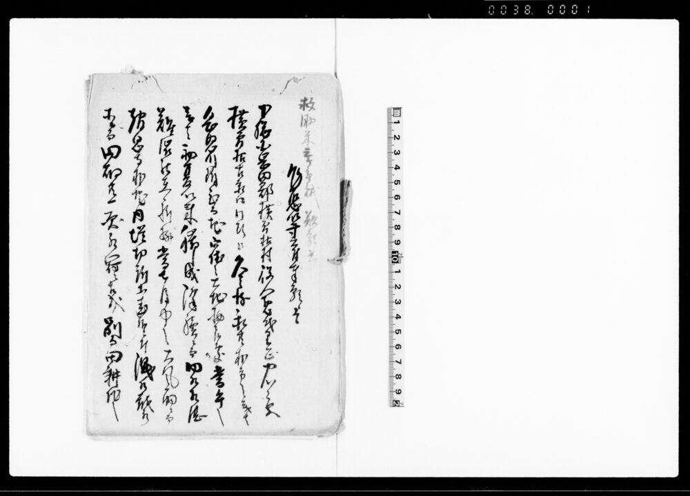 作品画像：（若森県役所宛拝借米当午返納分延期願及び囲籾当午積立分免除願につき控書）
