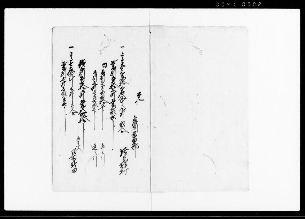 作品画像：作方所別壱人当書上帳下書