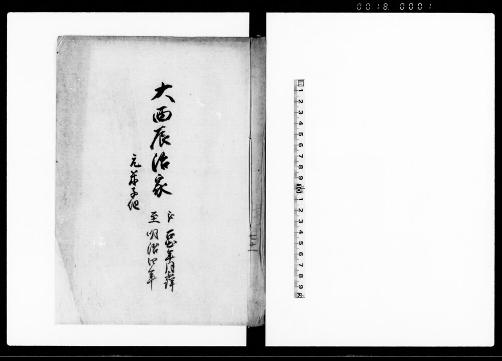 作品画像：大西辰治家　元米子組（鳥取藩大西家家筋書上）