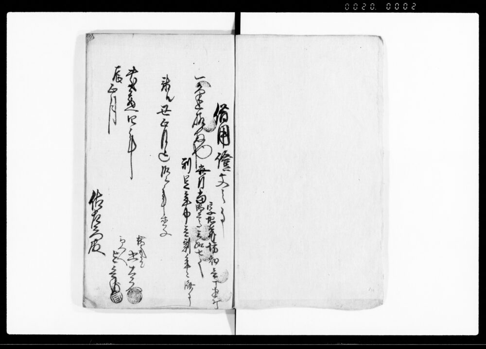 作品画像：証文控