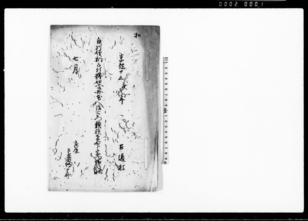 作品画像：白川領椚山村転切支丹本人治右衛門類族在命宗門御改帳（控）