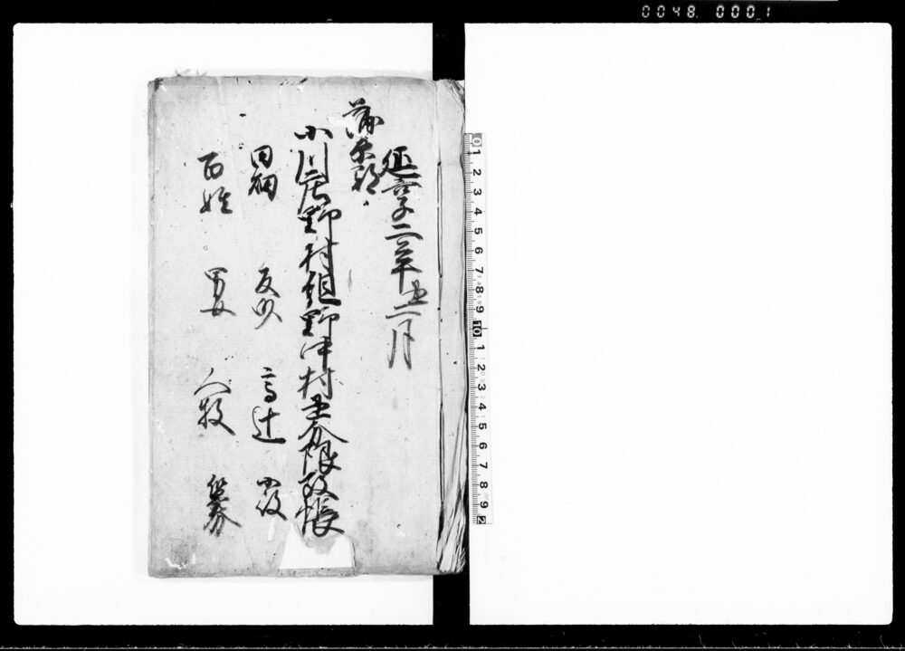 作品画像：蒲原郡小川庄野村組野中村丑分限改帳