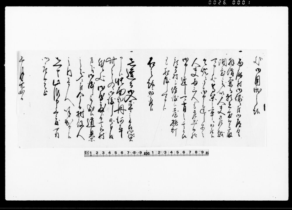 作品画像：（相模国高座郡当麻村にて巡見御休息及び帳面弐冊御渡しの件につき書付・前欠）