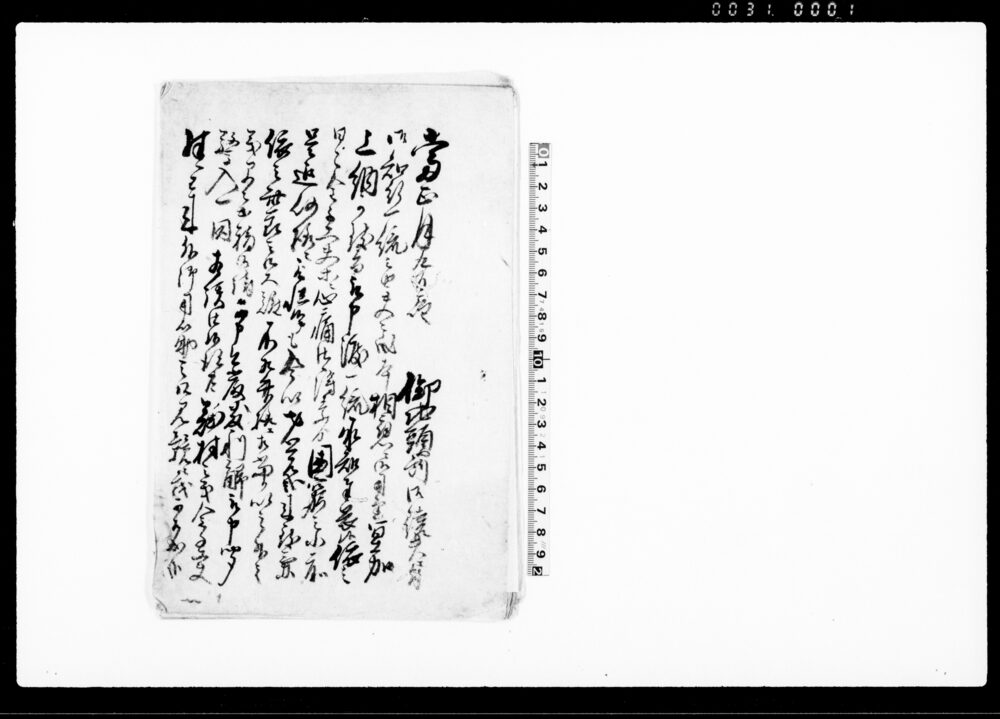 作品画像：（御地頭所焼失の為御用金冥加上納の件につき減金願及び書付）