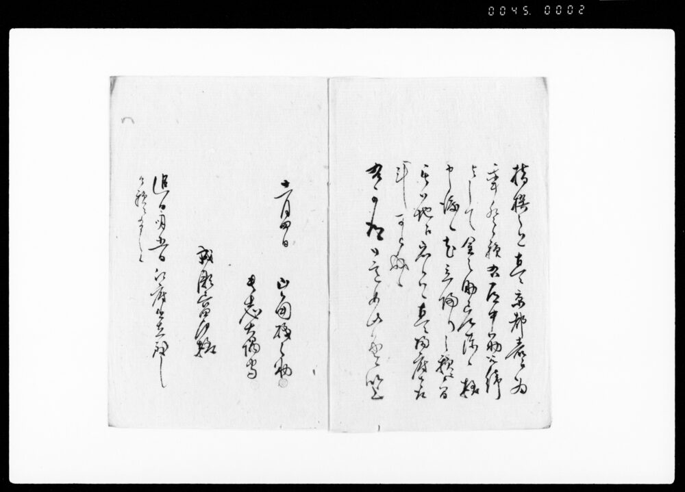作品画像：（駿州愛鷹牧野馬の儀御用の為両三疋相撰京都へ帰府の旨につき書状）