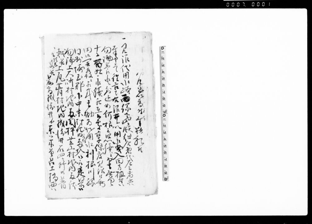 作品画像：乍恐以書付奉歎願候（見沼代用水御普請の入用につき）