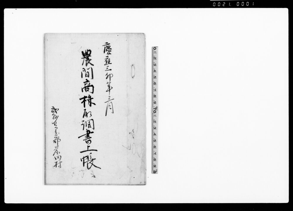 作品画像：農間商株取調書上帳（武蔵国足立郡前田村）