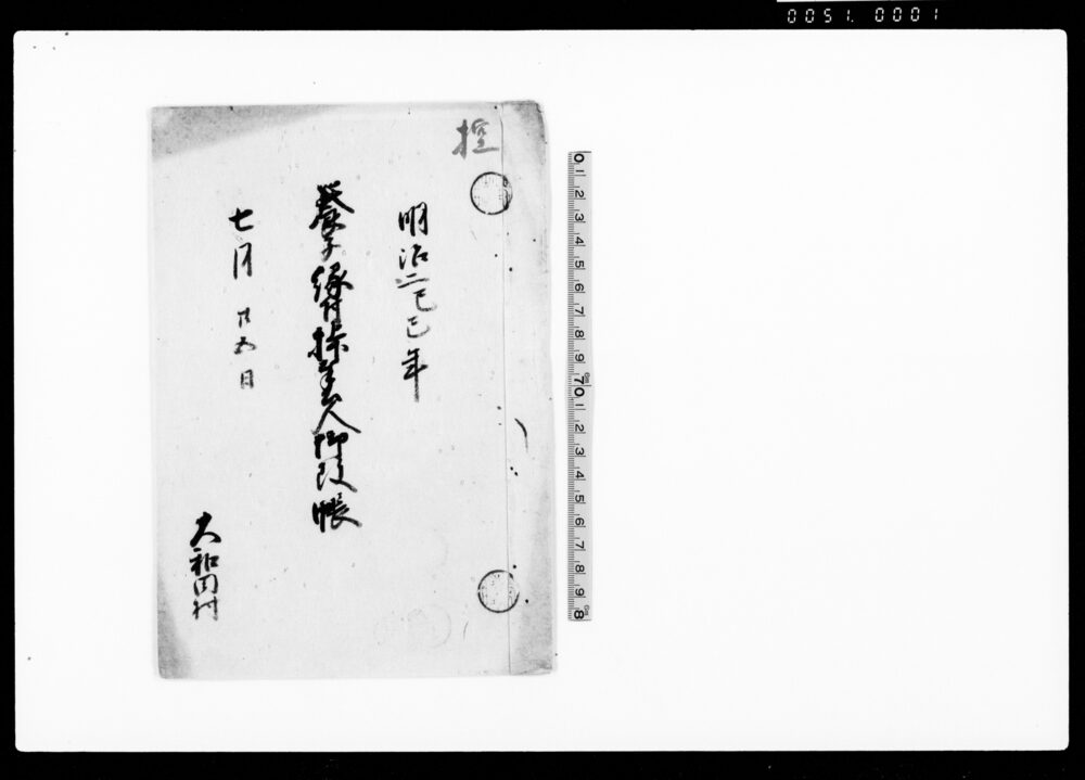 作品画像：養子縁付挊奉公人御改帳