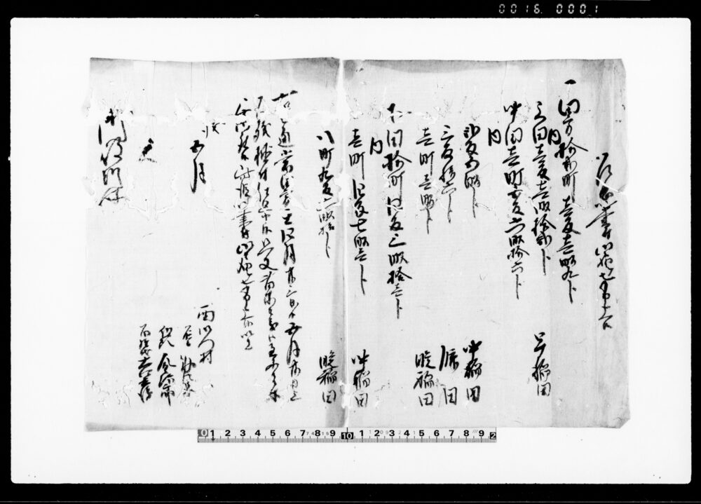 作品画像：乍恐以書付御届奉申上候（当田方閏四月廿三日より五月廿日まで植付の件につき届書）