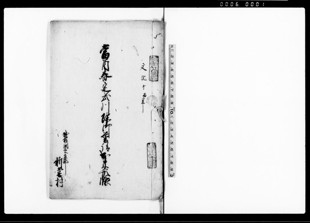 作品画像：当酉春定式川除御普請出来形帳