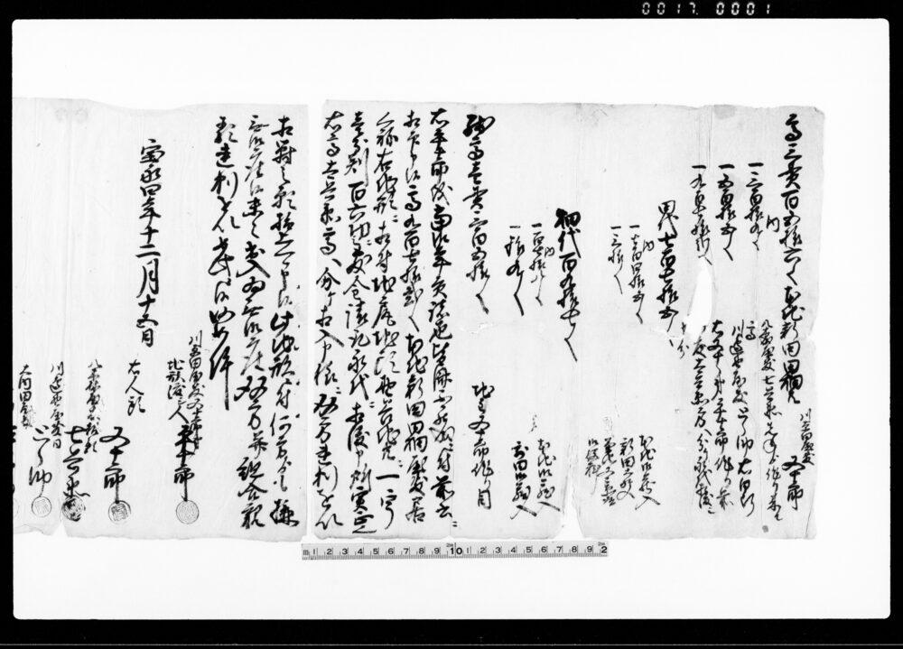 作品画像：（年貢諸色皆済不罷成ニ付 田畑永代相渡証文）