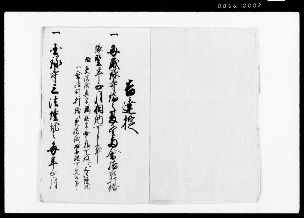 作品画像：掟（支配下寺院江不洩相触候事）