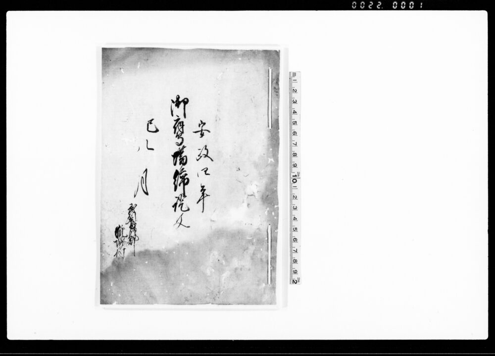 作品画像：御鷹場締証文
