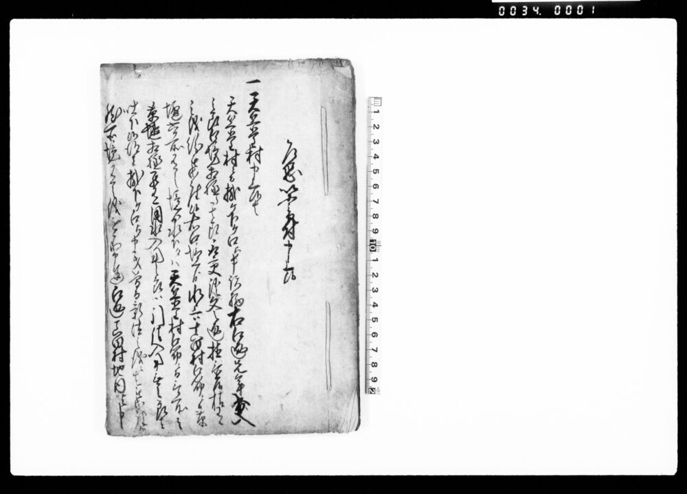 作品画像：乍恐以書付申上候（天竺堂村真田村川境争論一件）