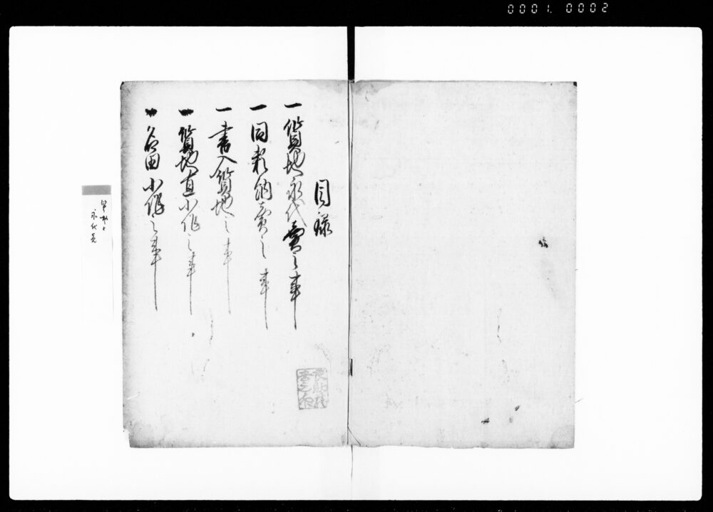 作品画像：目録写（質地関係）
