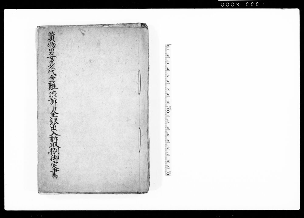 作品画像：質物男女身代金難渋訴并金銀出入訴取捌御定書