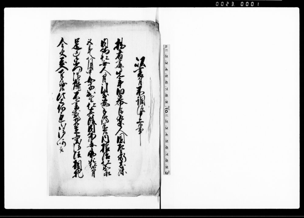 以書付不調法申上候事