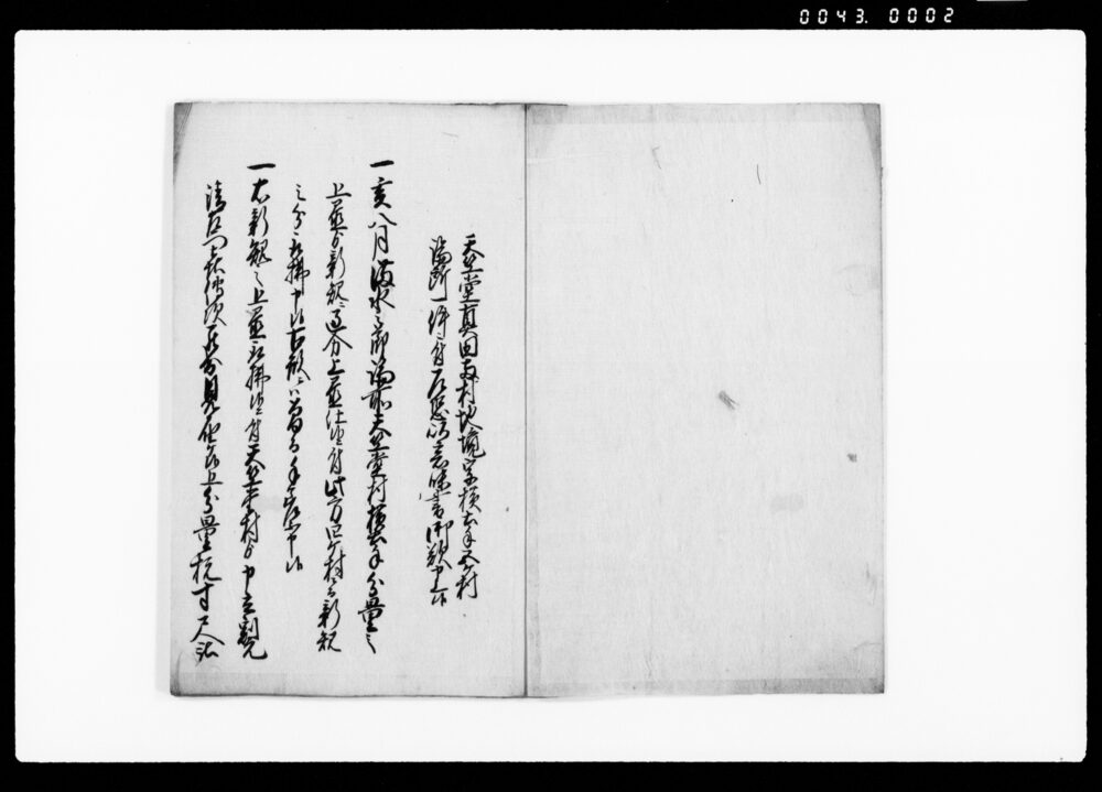 天竺堂真田両村地境字横土手五ヶ村論所一件ニ付乍恐以意味書御歎申上候