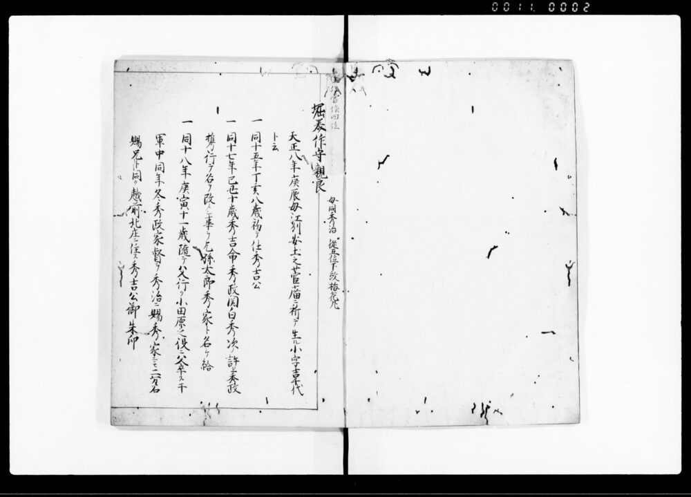 作品画像：堀氏系図　下