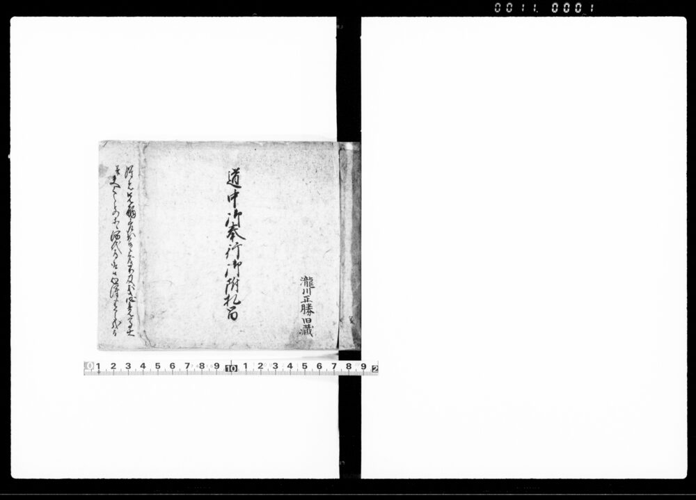 作品画像：道中御奉行御附札留