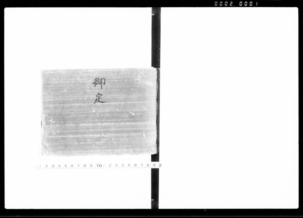 作品画像：御定（触書・達者・幕府内文書）