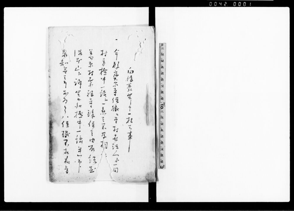 作品画像：向後差出し申一札之事（宝泉寺勧化之義に付）