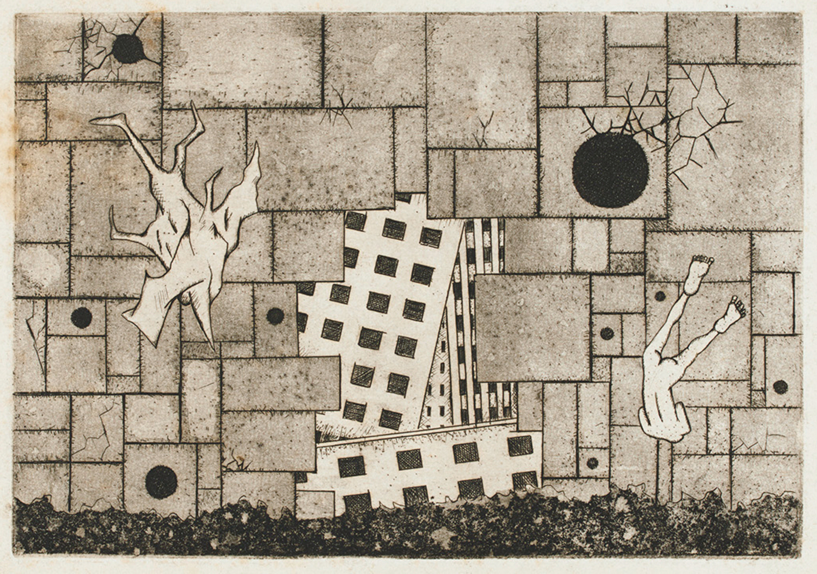 The Crumbling City and Falling Men] | ToMuCo - Tokyo Museum Collection