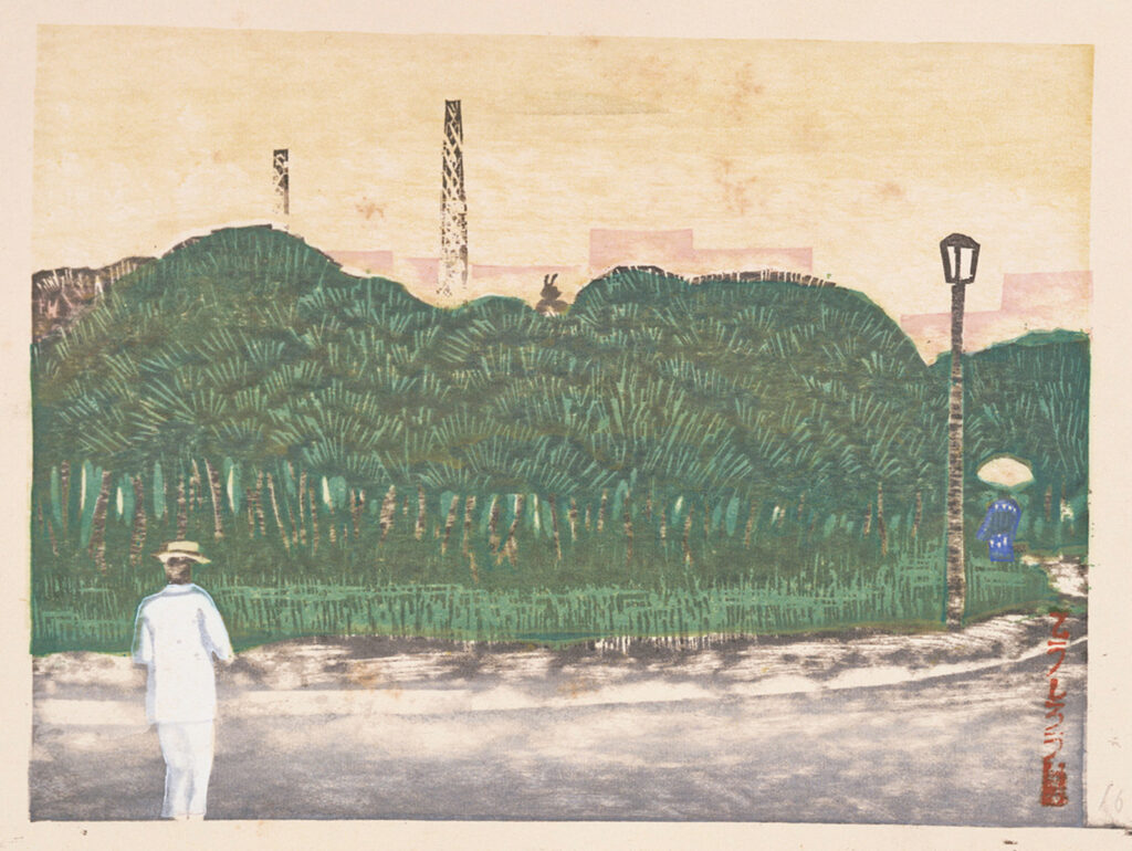 作品画像：宮城前広場［『新東京百景』より］