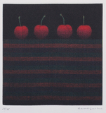 作品画像：さくらんぼ［『Hamaguchi’s six original color mezzotints（６つのカラーメゾチント）』より］