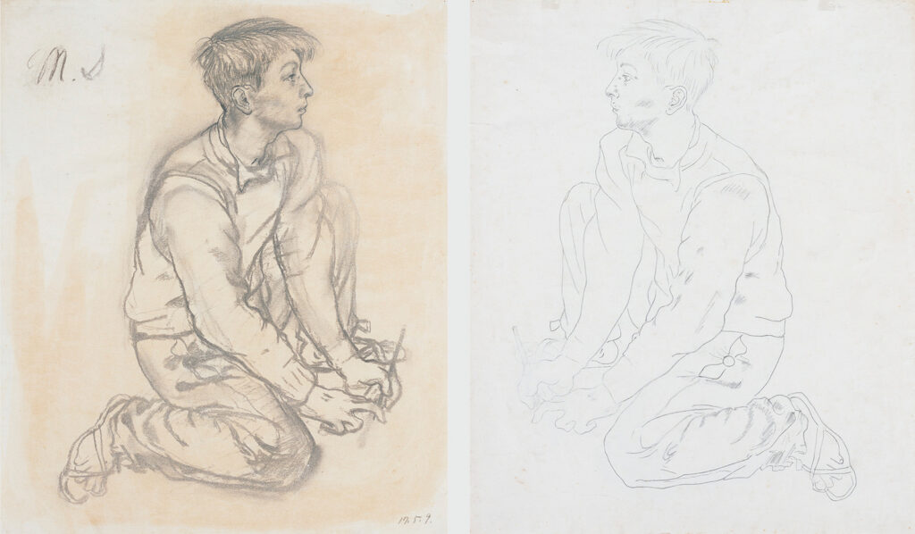 作品画像：自画像［裏：自画像］