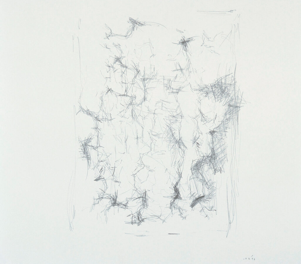 作品画像：《柔かに、還元》シリーズのための前哨的作業譜断片（A-3）