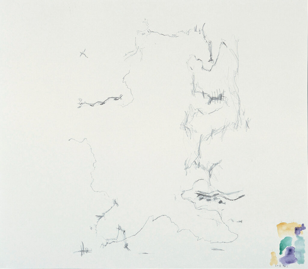 作品画像：《柔かに、還元》シリーズのための前哨的作業譜断片（A-4）