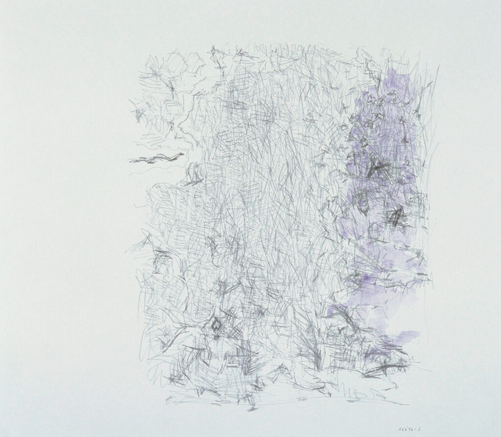 作品画像：《柔かに、還元》シリーズのための前哨的作業譜断片（A-8）