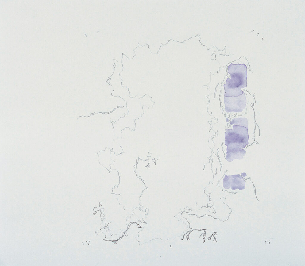 作品画像：《柔かに、還元》シリーズのための前哨的作業譜断片（A-10）