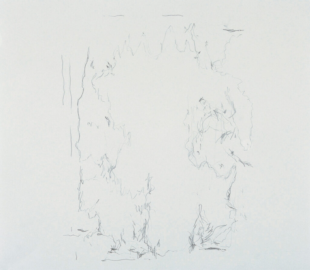 作品画像：《柔かに、還元》シリーズのための前哨的作業譜断片（A-12）