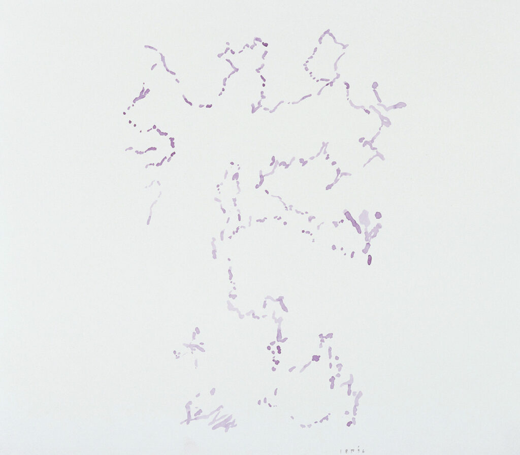 作品画像：《柔かに、還元 Ⅲ》のための作業譜断片（D-1）