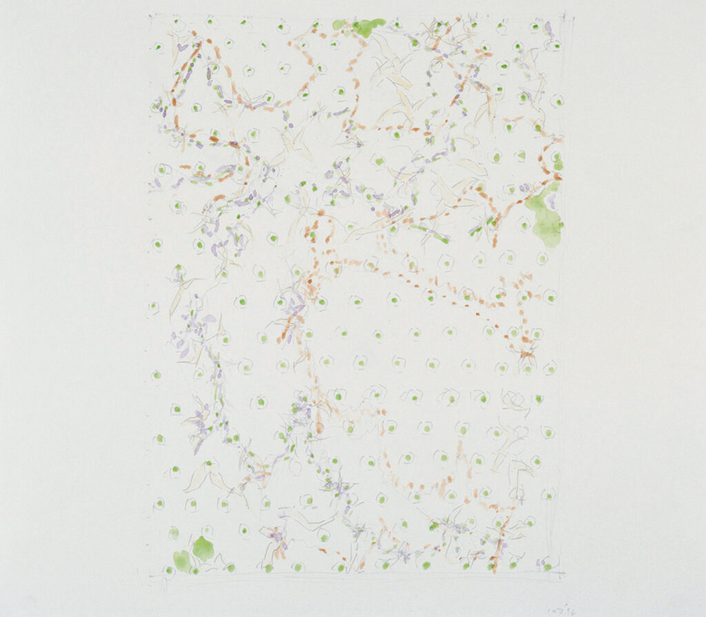 作品画像：《柔かに、還元 Ⅲ》のための作業譜断片（D-3）