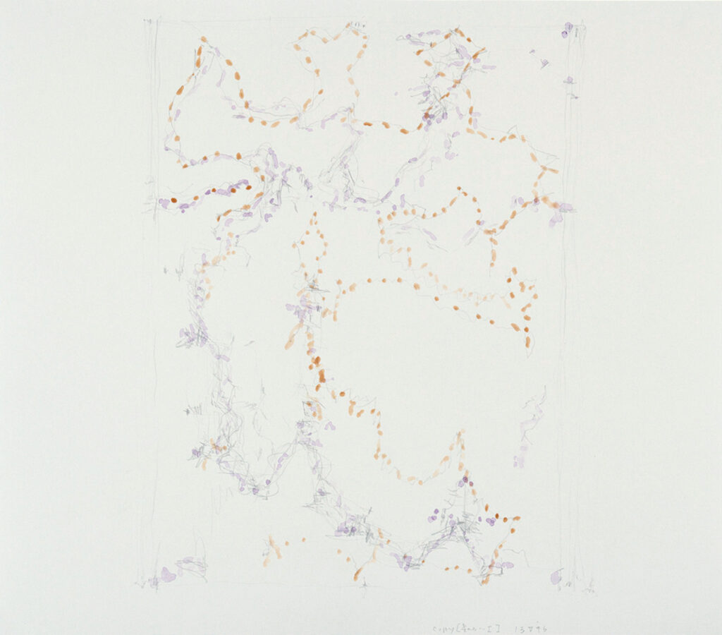 作品画像：《柔かに、還元 Ⅲ》のための作業譜断片（D-5）