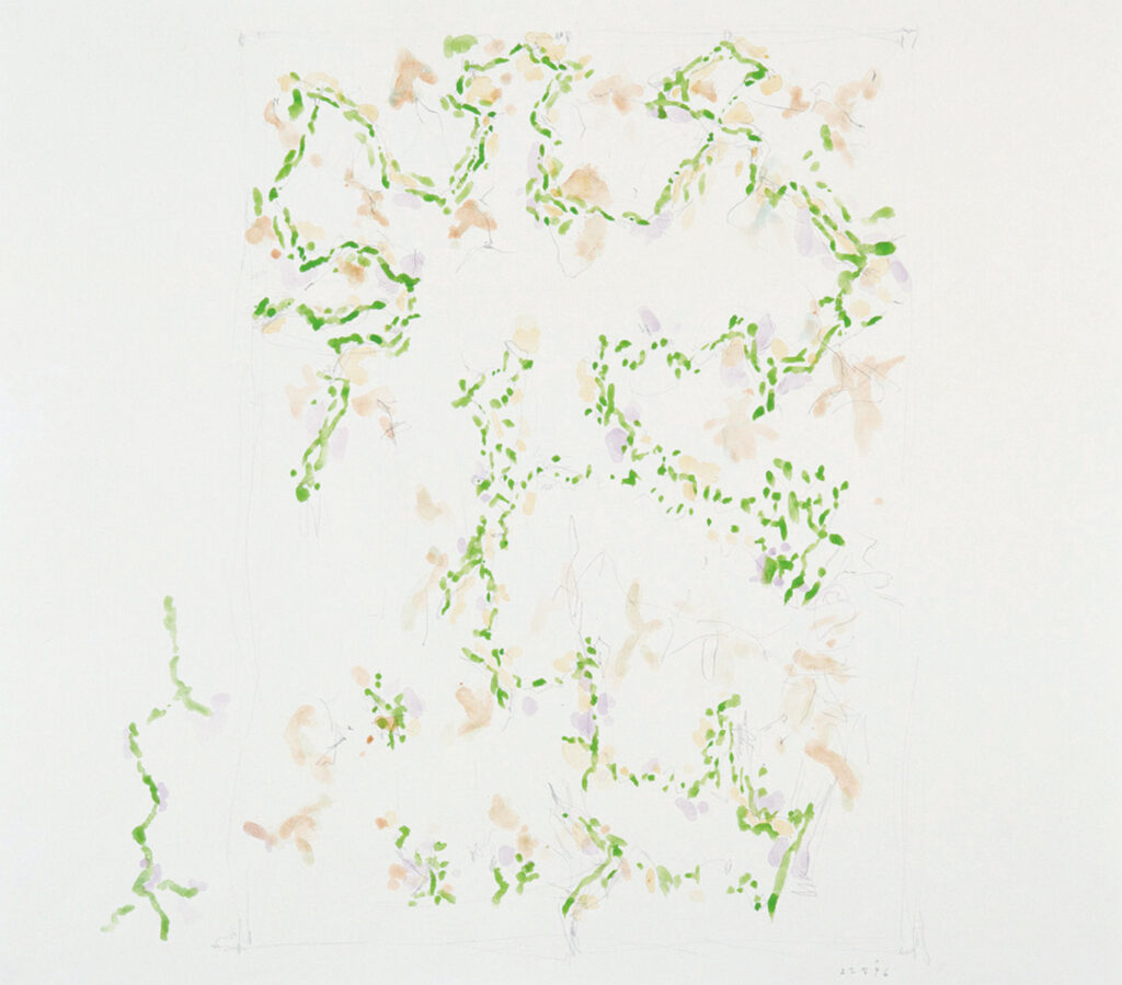 作品画像：《柔かに、還元 Ⅲ》のための作業譜断片（D-7）