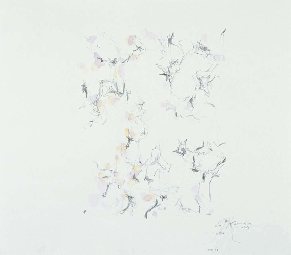 作品画像：《柔かに、還元 Ⅲ》のための作業譜断片（D-15）