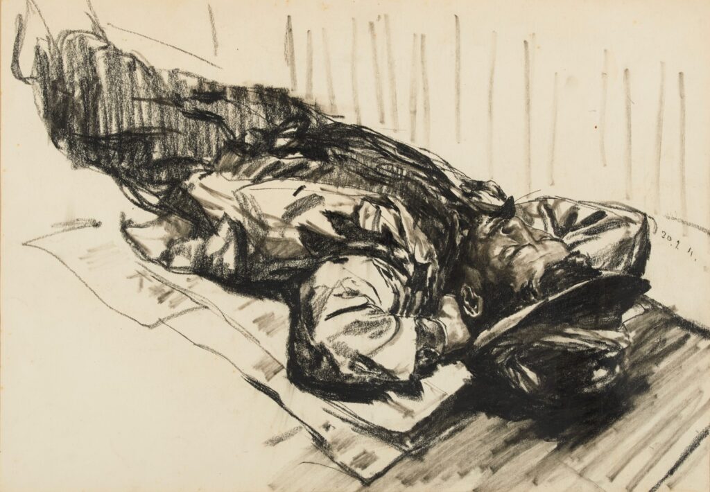 作品画像：地下道の眠り