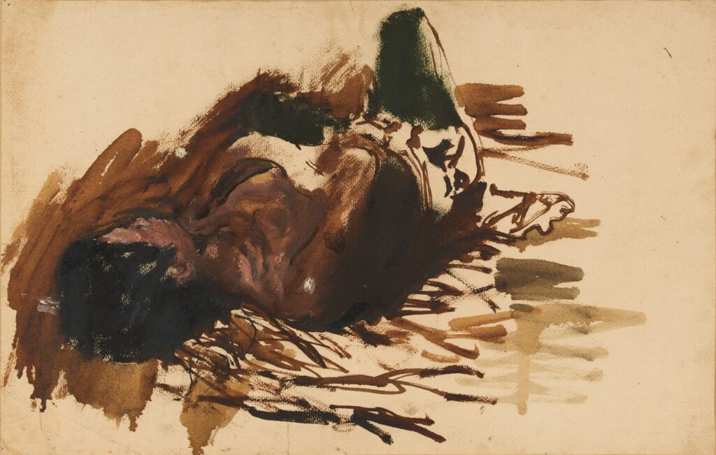 作品画像：地下道の眠り