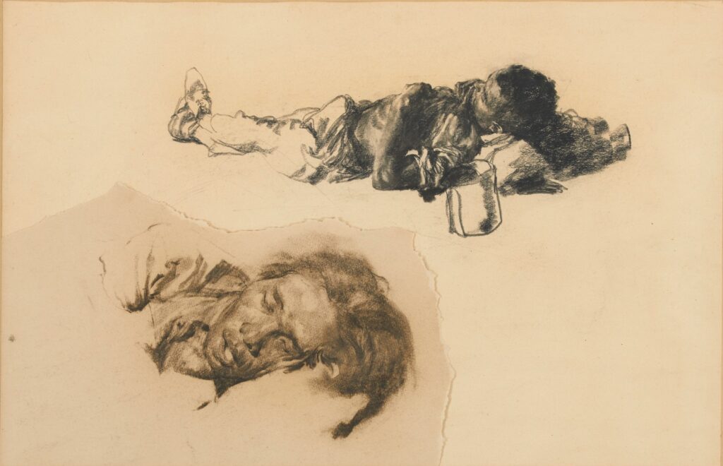 作品画像：地下道の眠り